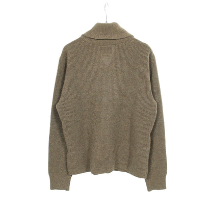 カーディガン ショールカラー カシミヤ カーキブラウン ダブルアールエルラルフローレン