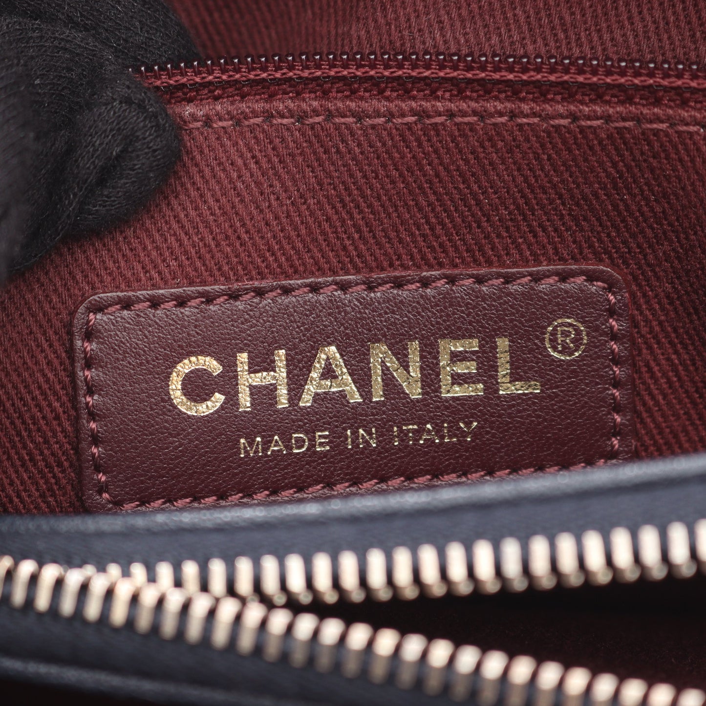 マトラッセ チェーンハンドバッグ レザー ネイビー ゴールド金具 シャネル バッグ CHANEL