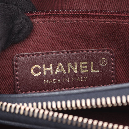 マトラッセ チェーンハンドバッグ レザー ネイビー ゴールド金具 シャネル バッグ CHANEL