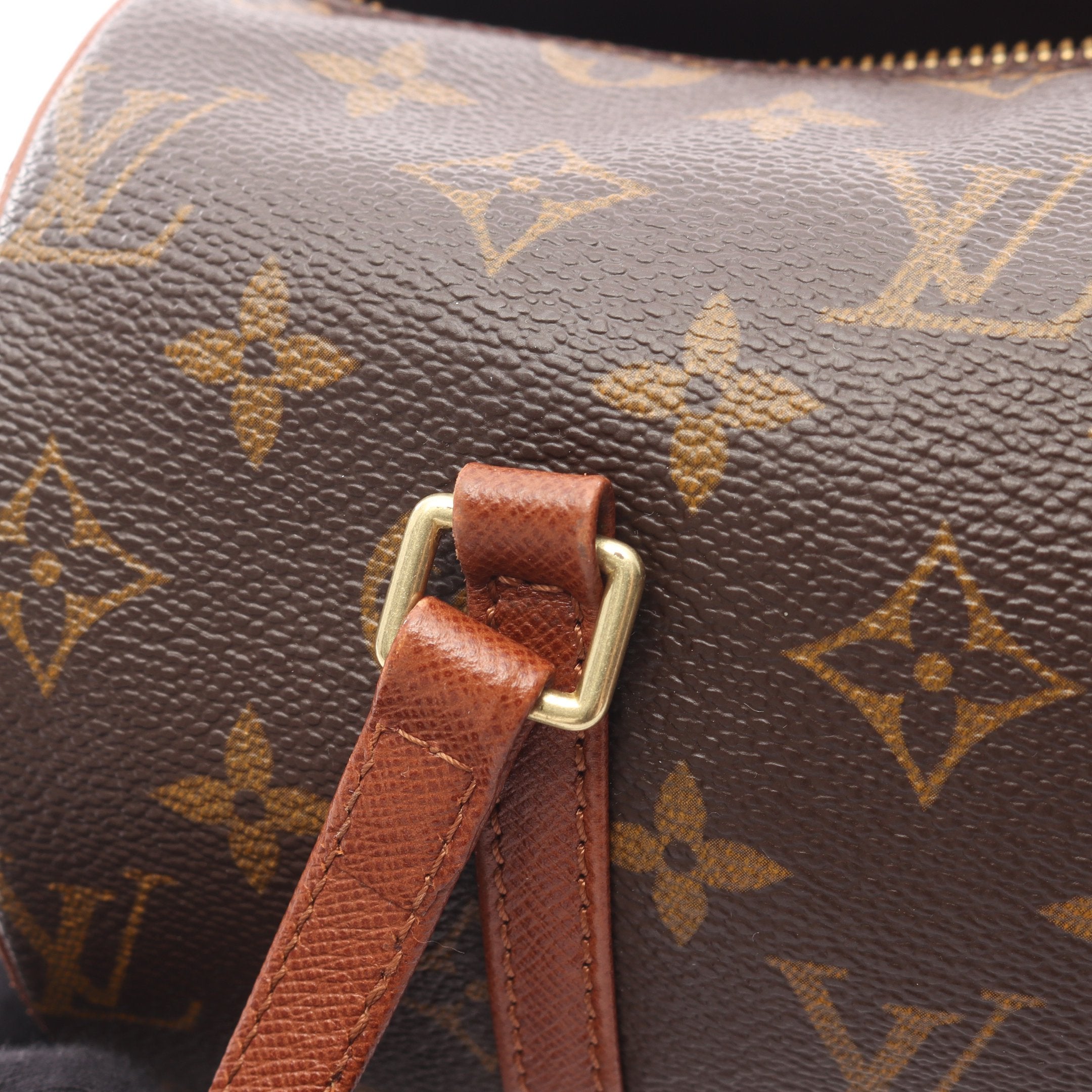 パピヨン26 モノグラム 旧型 ハンドバッグ PVC レザー ブラウン ルイ