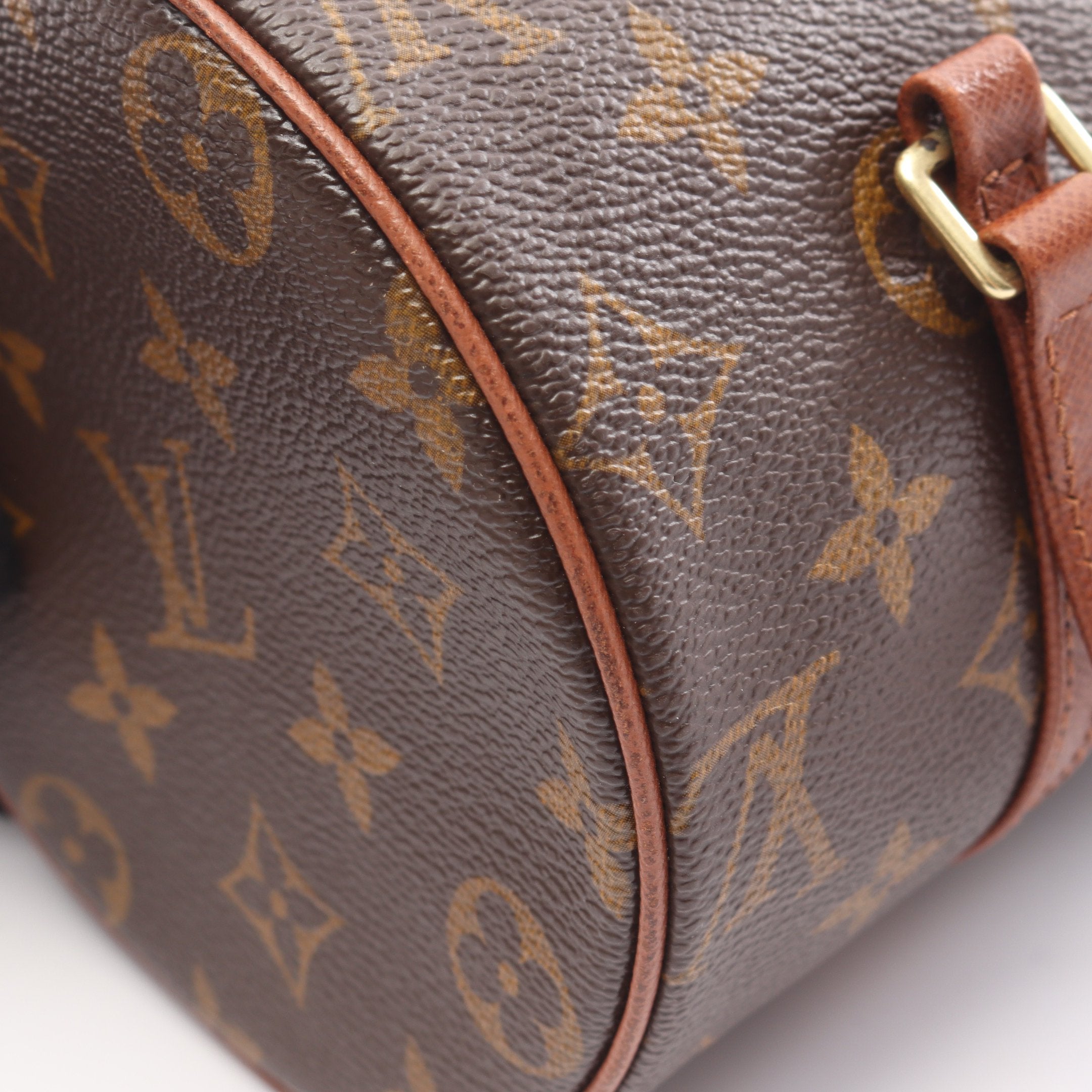 パピヨン26 モノグラム 旧型 ハンドバッグ PVC レザー ブラウン ルイ