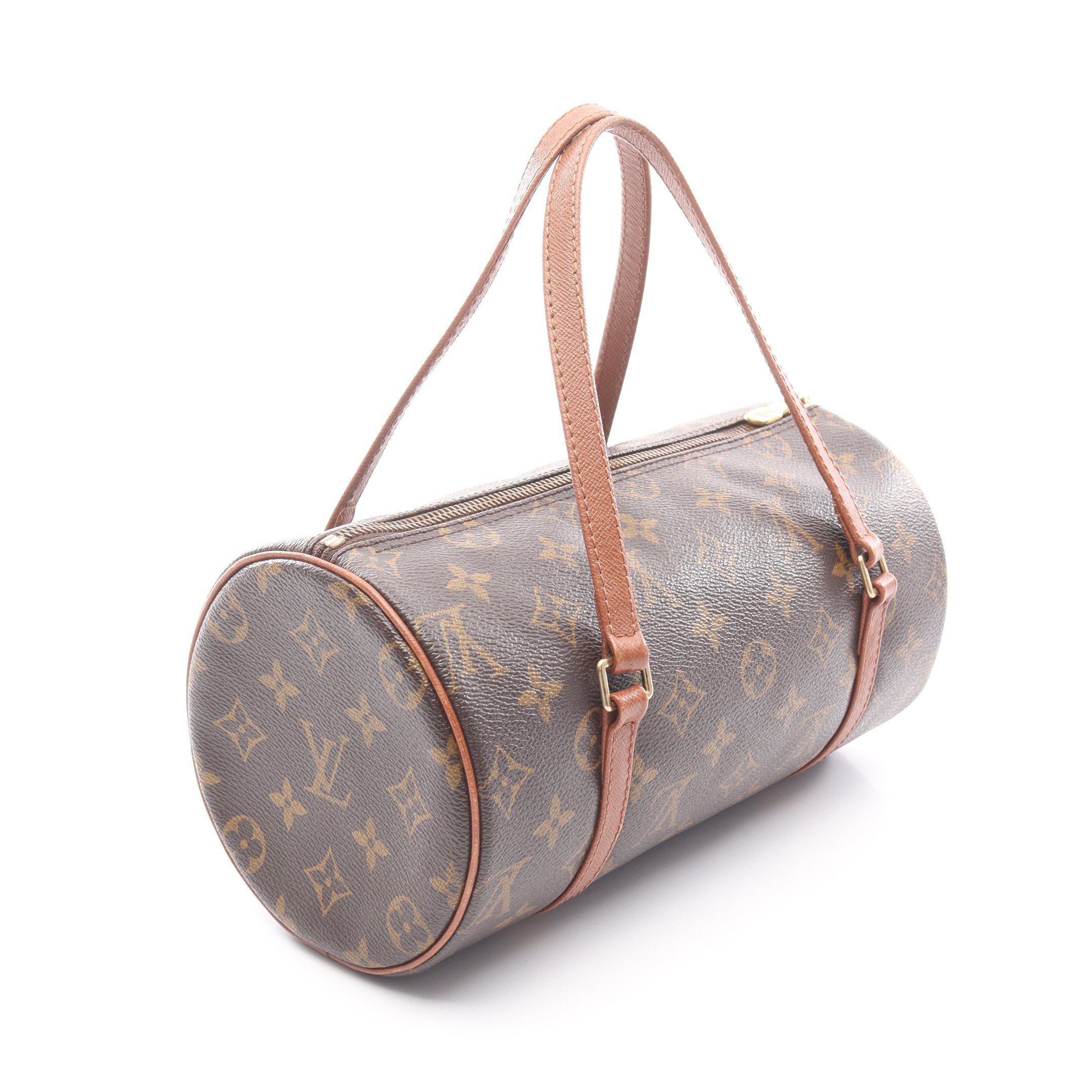 パピヨン26 モノグラム 旧型 ハンドバッグ PVC レザー ブラウン ルイ