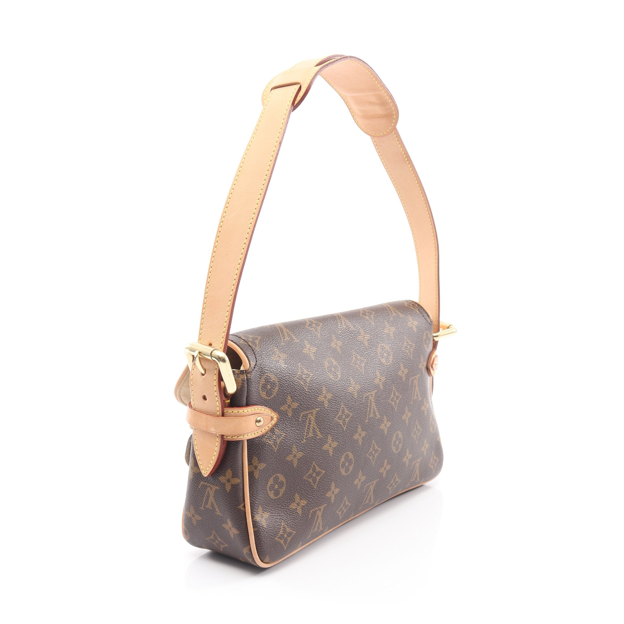 ハドソンPM モノグラム ショルダーバッグ PVC レザー ブラウン ルイ