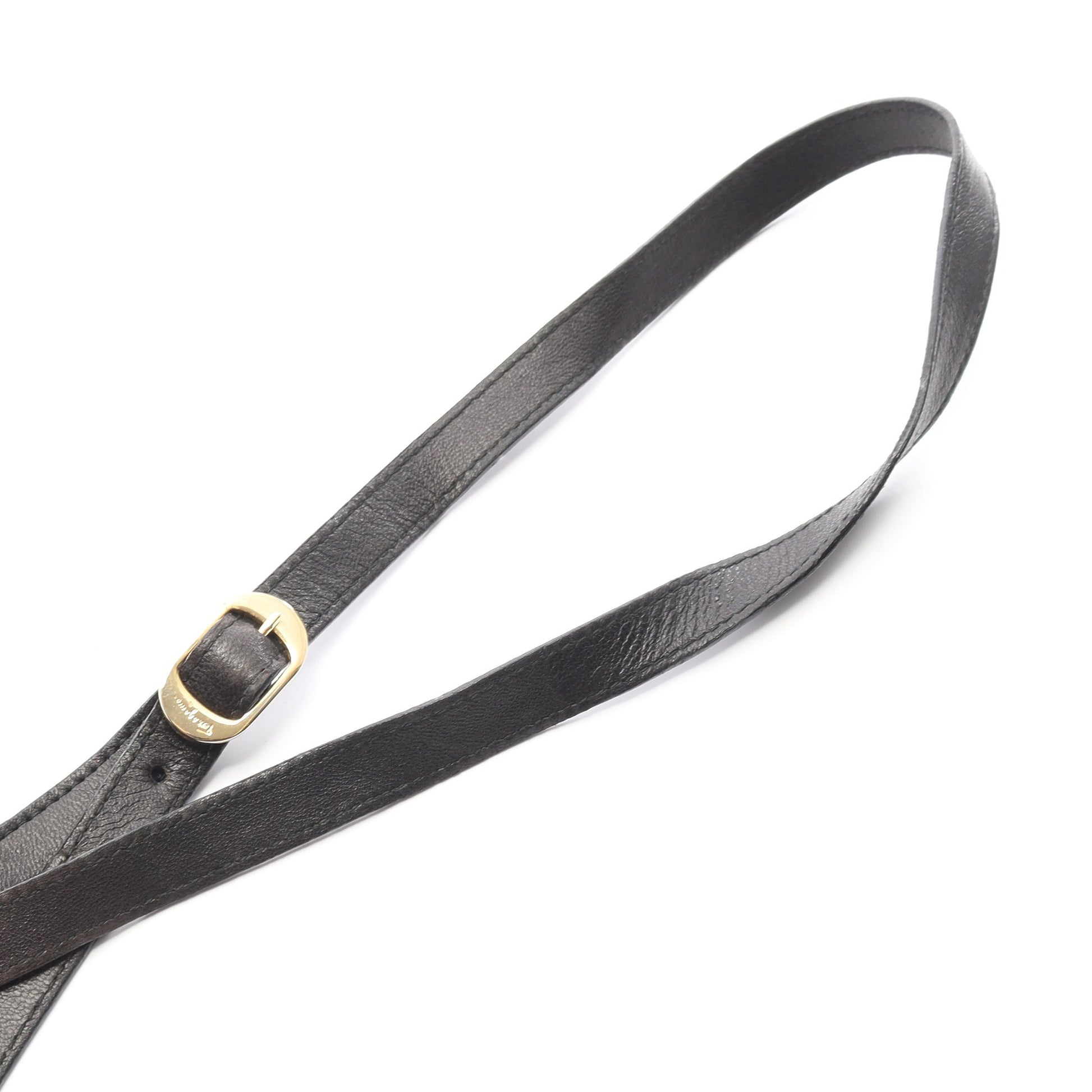 ヴァラ ショルダーバッグ レザー ブラック サルヴァトーレフェラガモ バッグ Salvatore Ferragamo