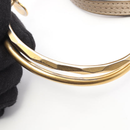 ナイル ミディアム ブレスレット ハンドバッグ レザー グレーベージュ 2WAY クロエ バッグ Chloe