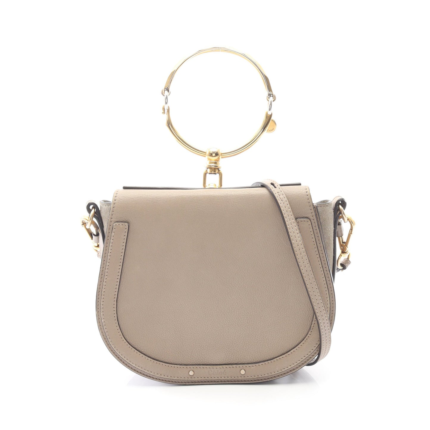 ナイル ミディアム ブレスレット ハンドバッグ レザー グレーベージュ 2WAY クロエ バッグ Chloe