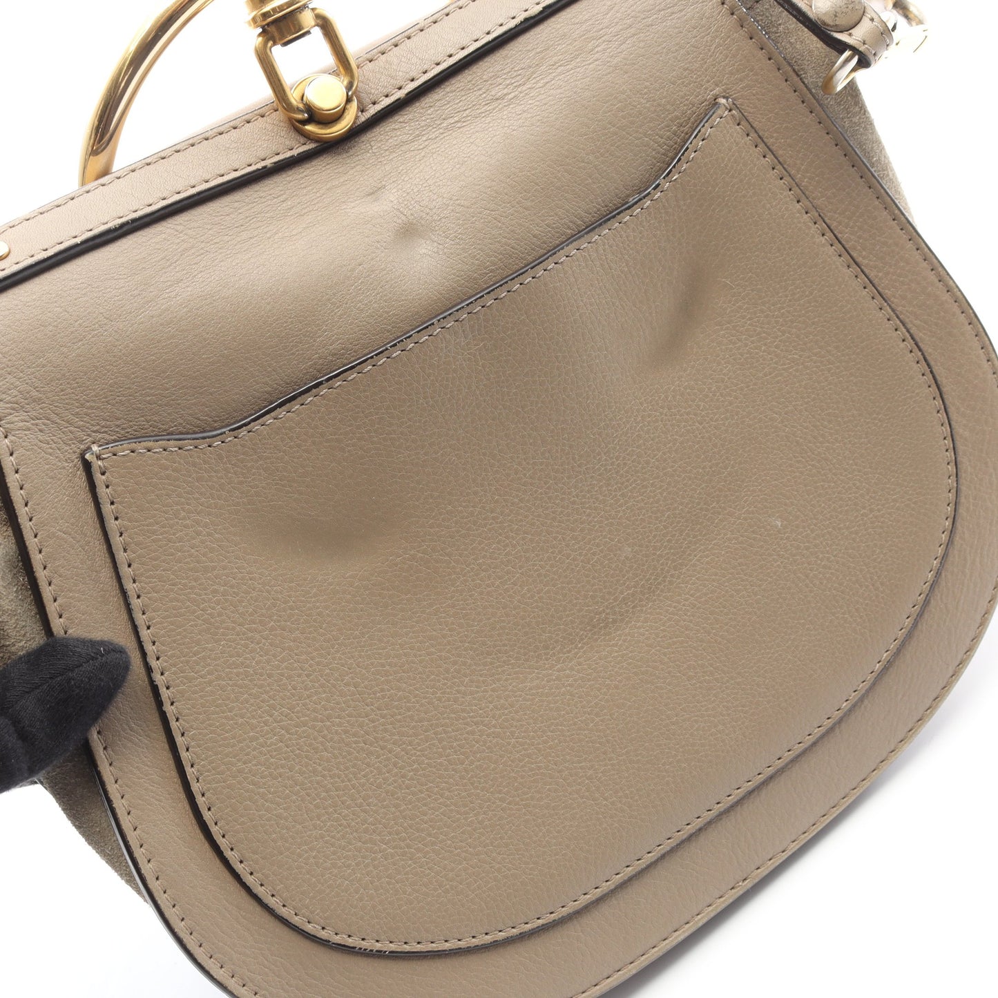 ナイル ミディアム ブレスレット ハンドバッグ レザー グレーベージュ 2WAY クロエ バッグ Chloe