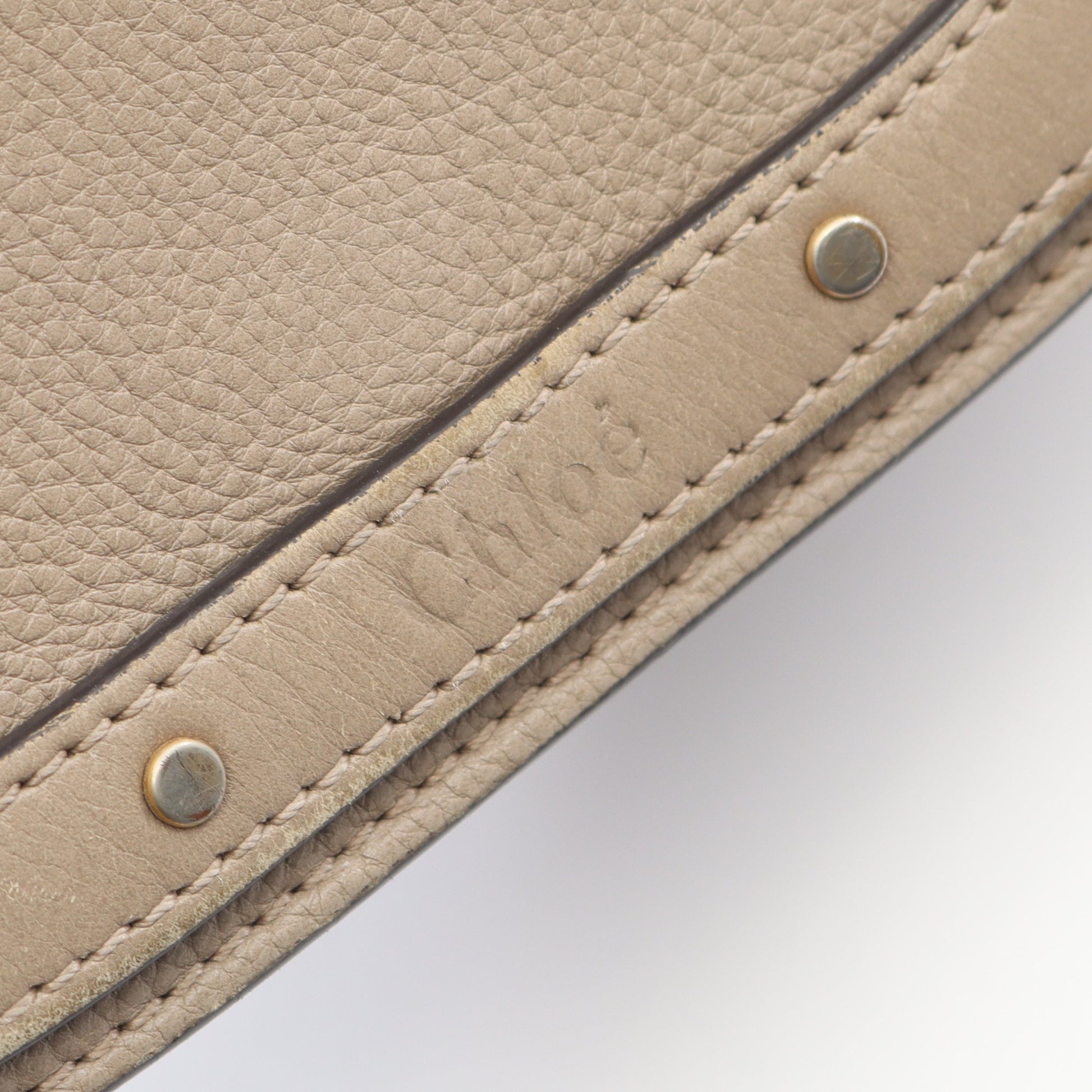 ナイル ミディアム ブレスレット ハンドバッグ レザー グレーベージュ 2WAY クロエ バッグ Chloe