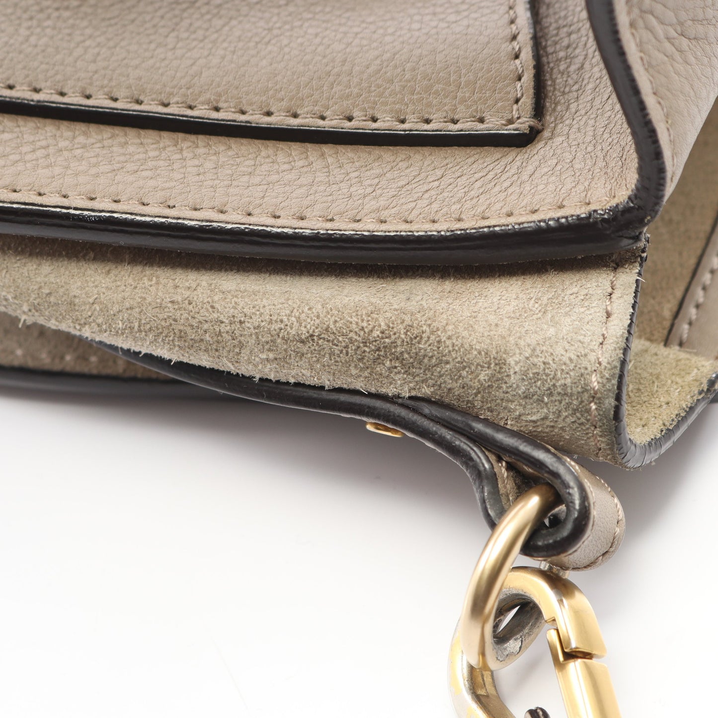 ナイル ミディアム ブレスレット ハンドバッグ レザー グレーベージュ 2WAY クロエ バッグ Chloe