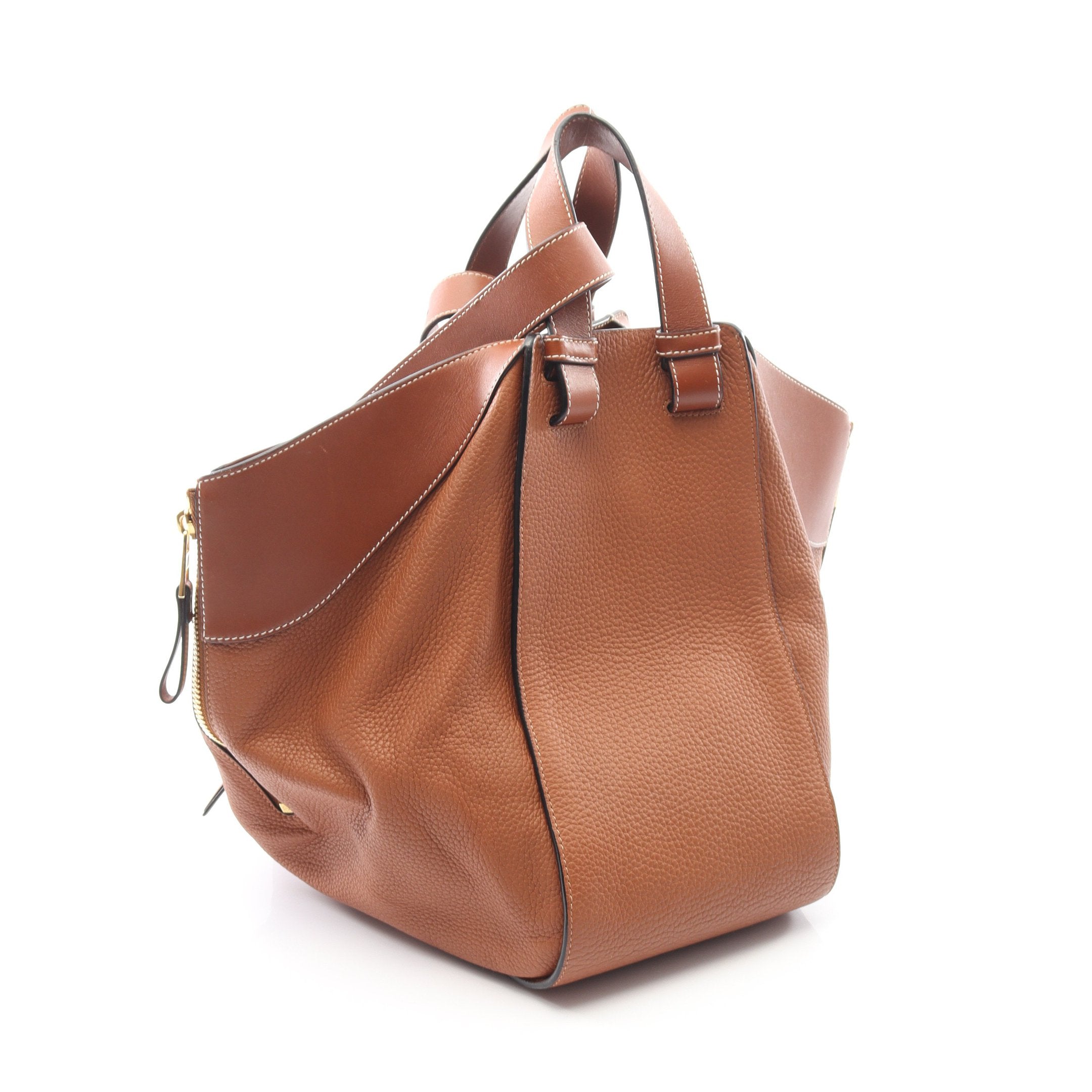 ロエベ　レザーハンモック　ミディアム　２WAY　ショルダーバッグ　ブラウン LOEWE（ロエベ） レザー ハンモック ミディアム 2Way ショルダーバッグ