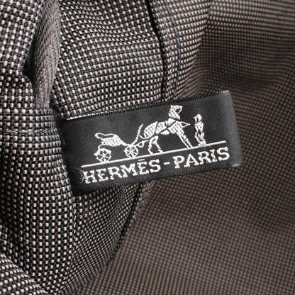 エールラインMM ハンドバッグ トートバッグ ナイロンキャンバス ダークグレー シルバー金具 エルメス バッグ HERMES