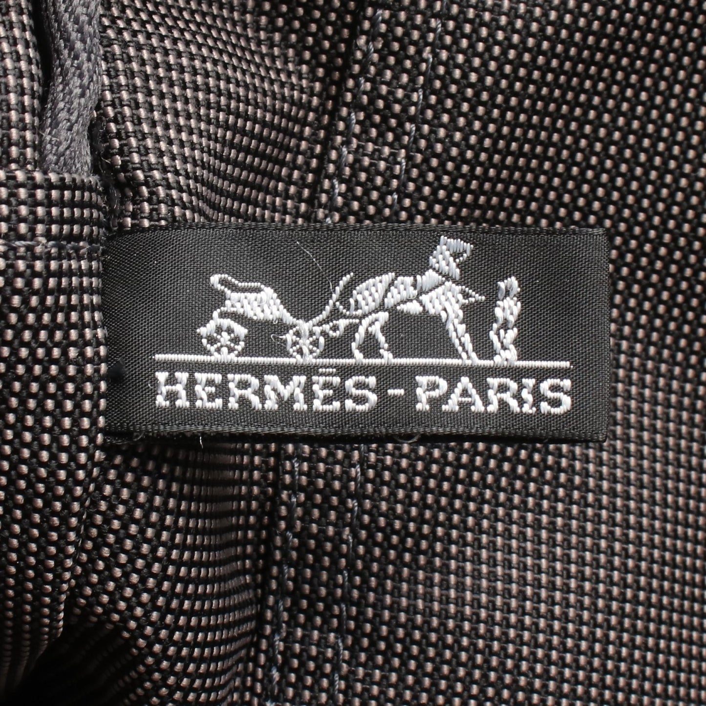 エールラインMM ハンドバッグ トートバッグ ナイロンキャンバス ダークグレー シルバー金具 エルメス バッグ HERMES