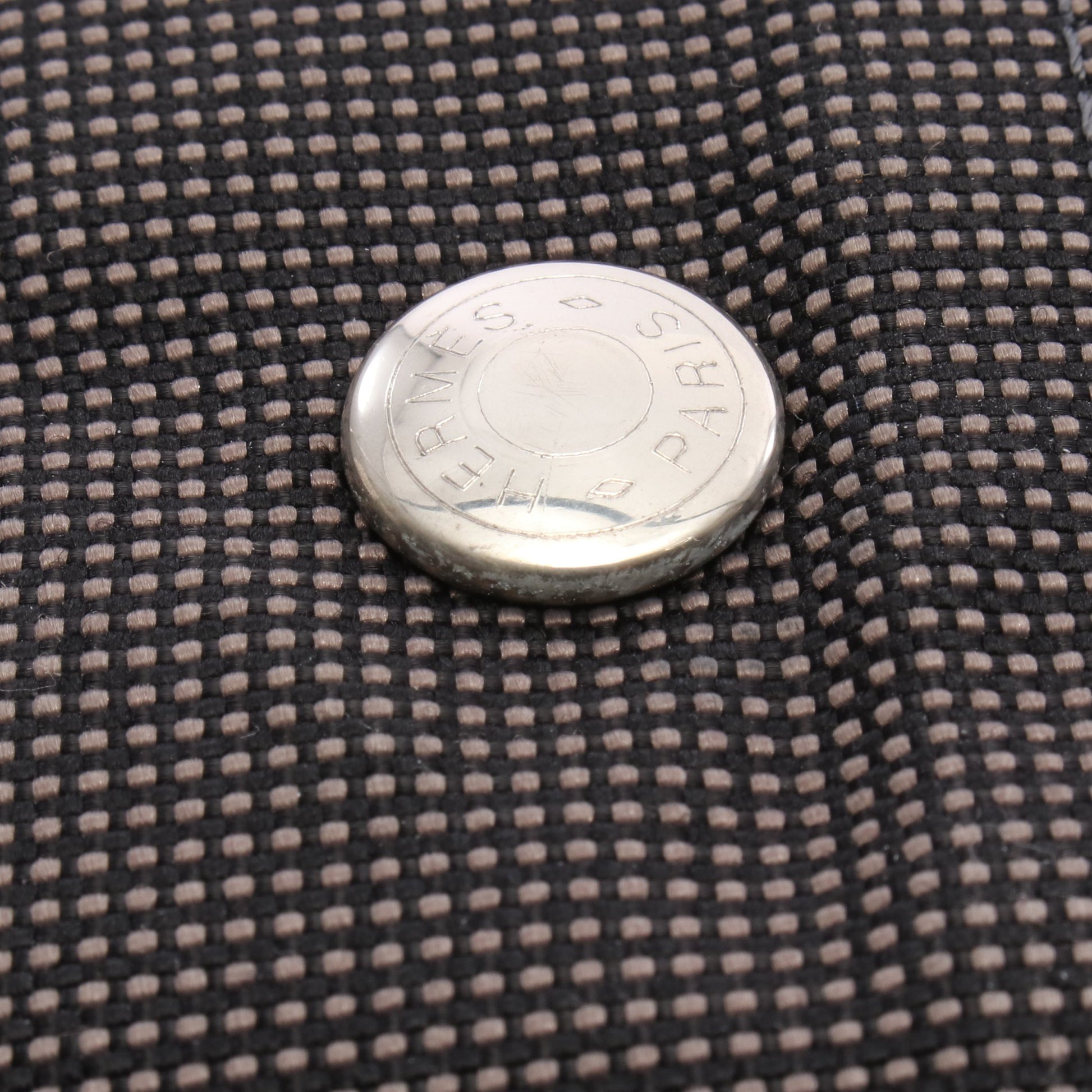 エールラインMM ハンドバッグ トートバッグ ナイロンキャンバス ダークグレー シルバー金具 エルメス バッグ HERMES