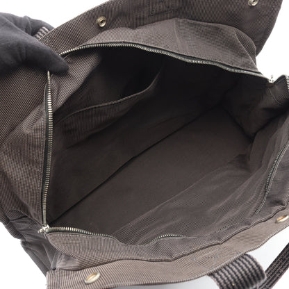 エールラインGM ハンドバッグ トートバッグ ナイロンキャンバス ダークグレー シルバー金具 エルメス バッグ HERMES