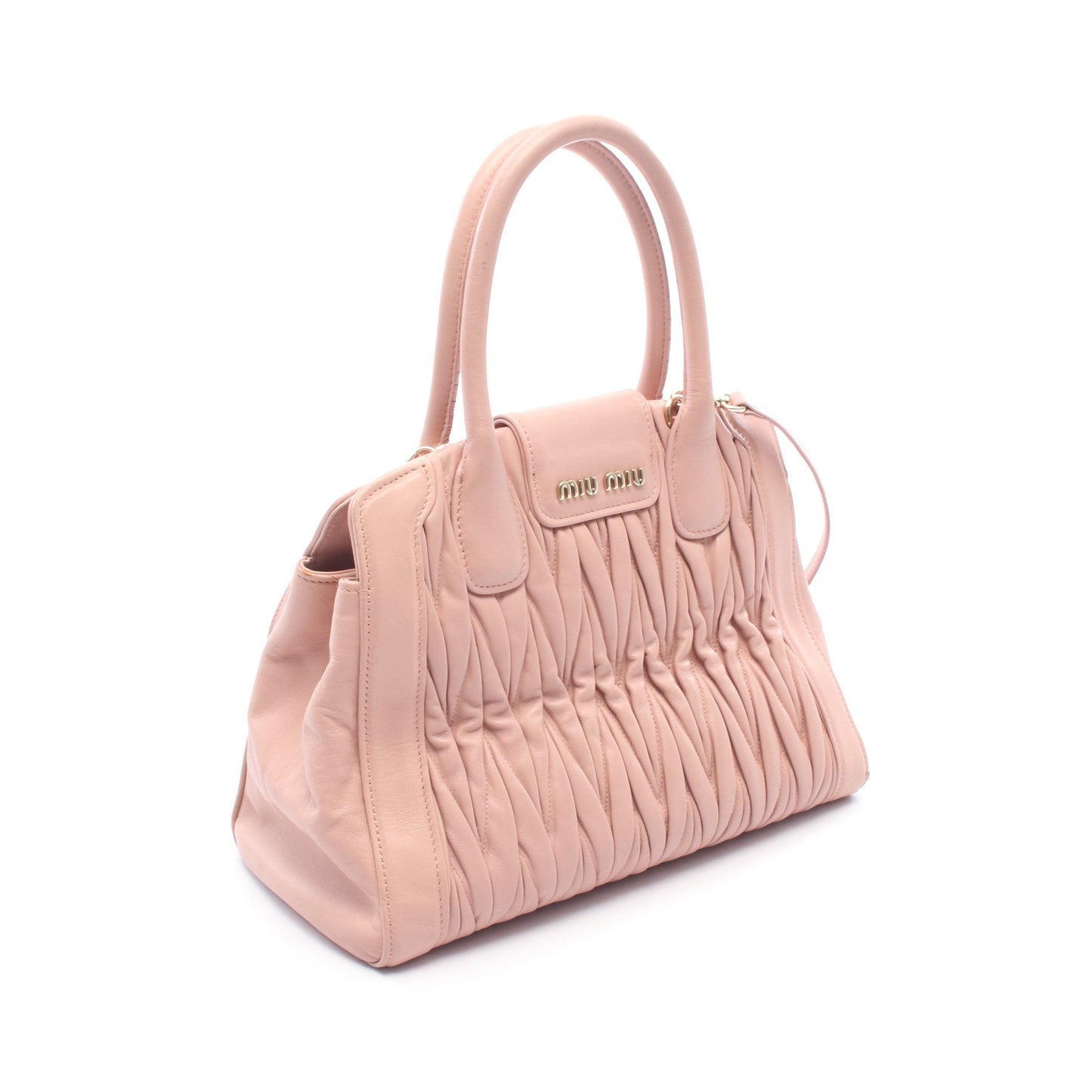 MATELASSE マテラッセ ハンドバッグ レザー ピンク 2WAY ミュウミュウ バッグ miu miu