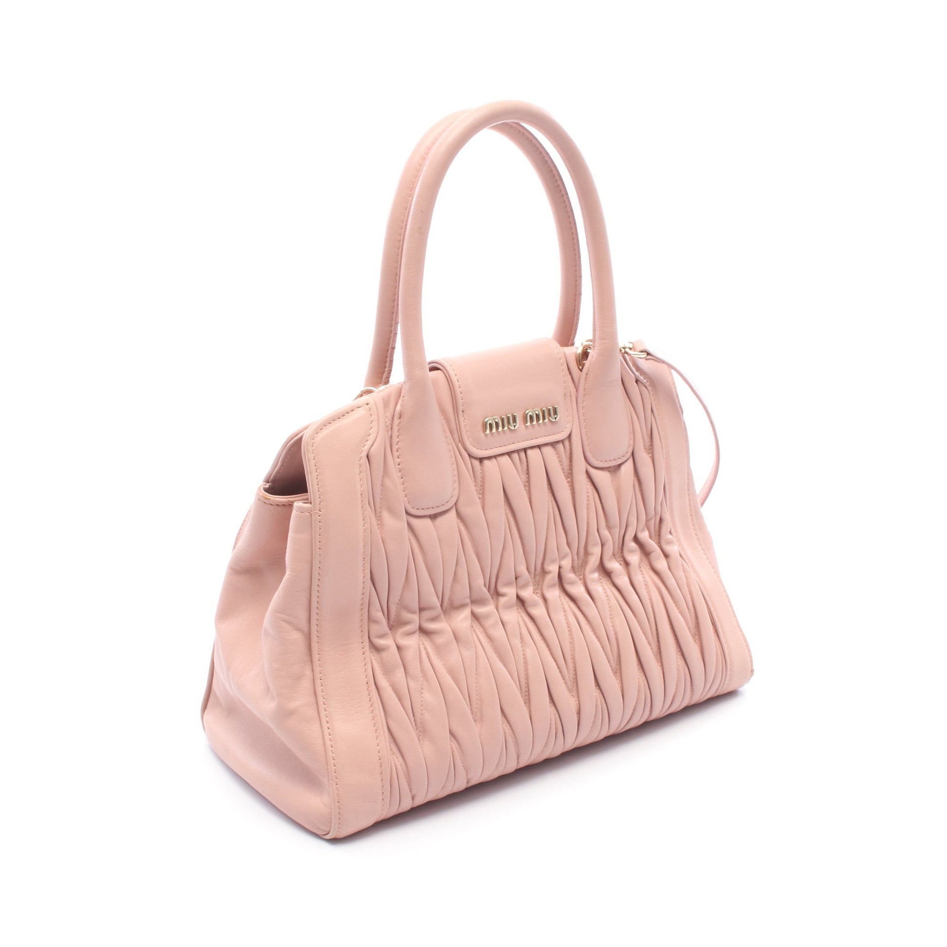 MATELASSE マテラッセ ハンドバッグ レザー ピンク 2WAY ミュウミュウ バッグ miu miu