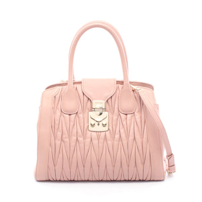 MATELASSE マテラッセ ハンドバッグ レザー ピンク 2WAY ミュウミュウ バッグ miu miu