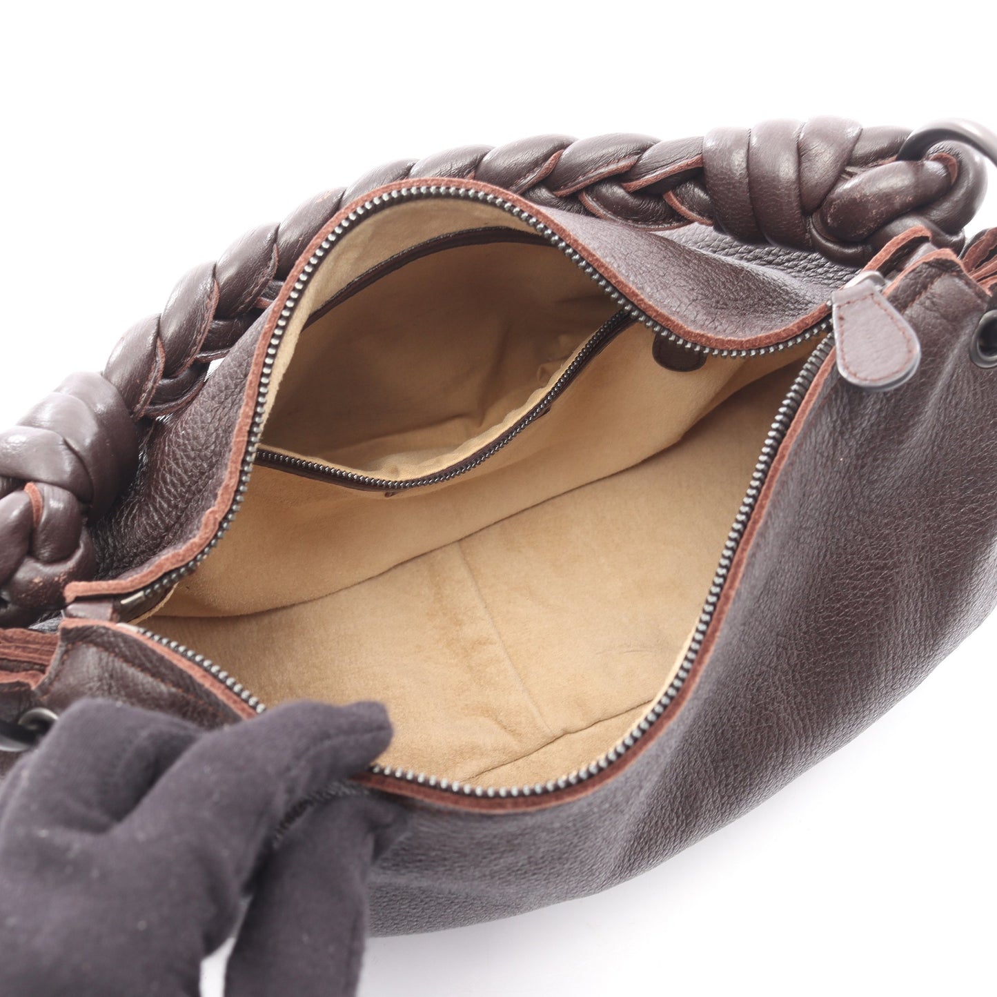 ホーボー ワンショルダーバッグ レザー ダークブラウン ボッテガヴェネタ バッグ BOTTEGA VENETA