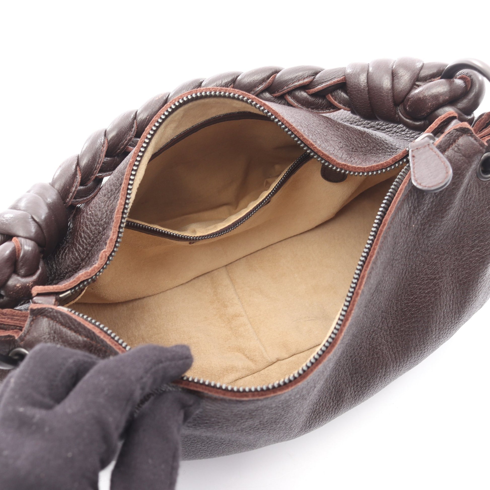 ホーボー ワンショルダーバッグ レザー ダークブラウン ボッテガヴェネタ バッグ BOTTEGA VENETA