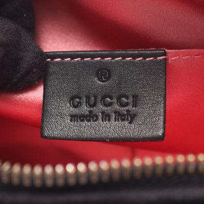 GGマーモント キルティング ミニバッグ チェーンショルダーバッグ ベロア レザー ブラック ビジュー グッチ バッグ GUCCI