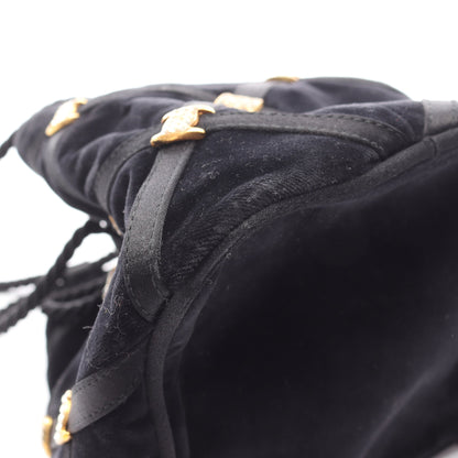 ヴァラ ショルダーバッグ ベロア ブラック 巾着 タッセル サルヴァトーレフェラガモ バッグ Salvatore Ferragamo