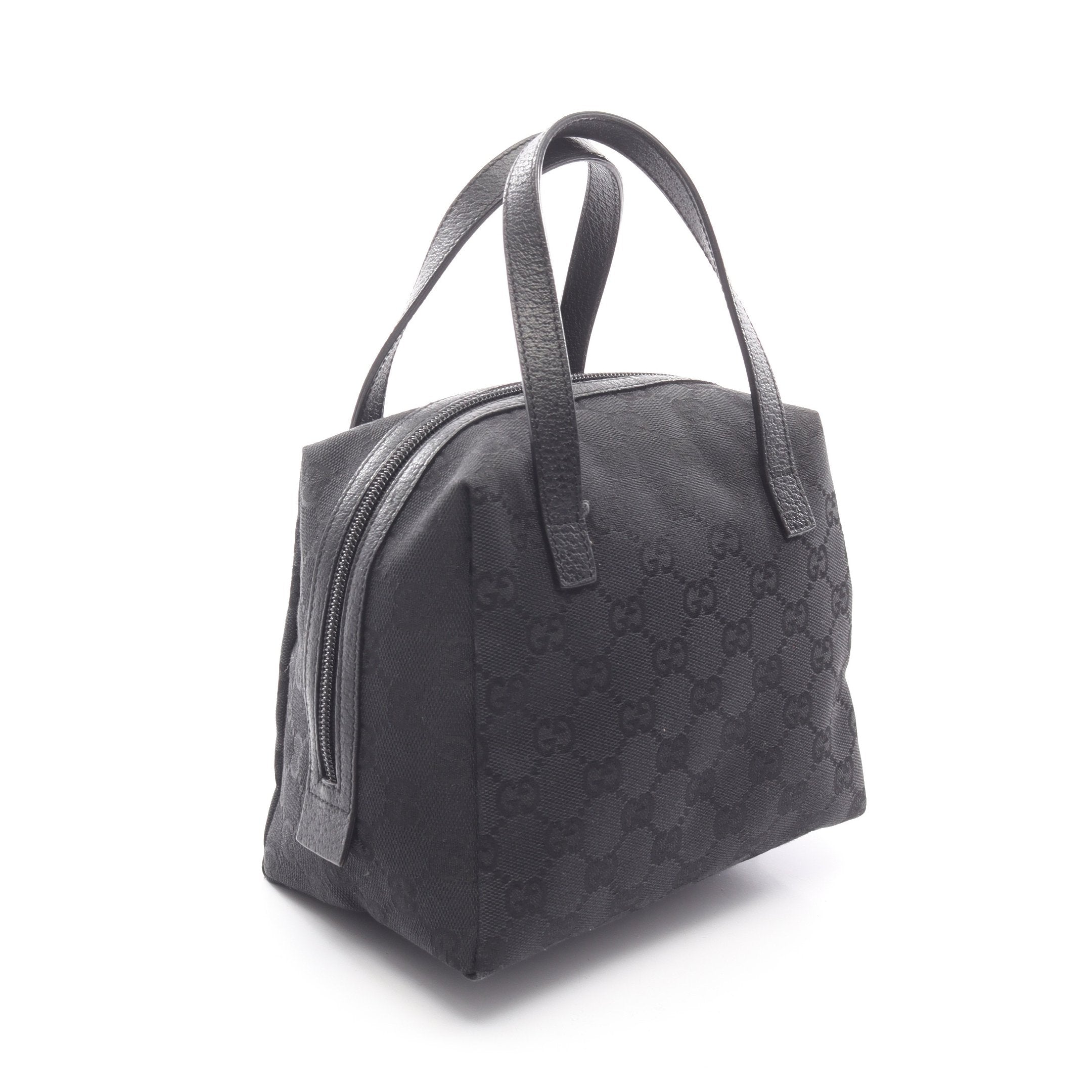 グッチ　GG　キャンバス　レザー　ブラック　ハンドバッグ　ボストン GGキャンバス ハンドバッグ キャンバス レザー ブラック グッチ – RECLO