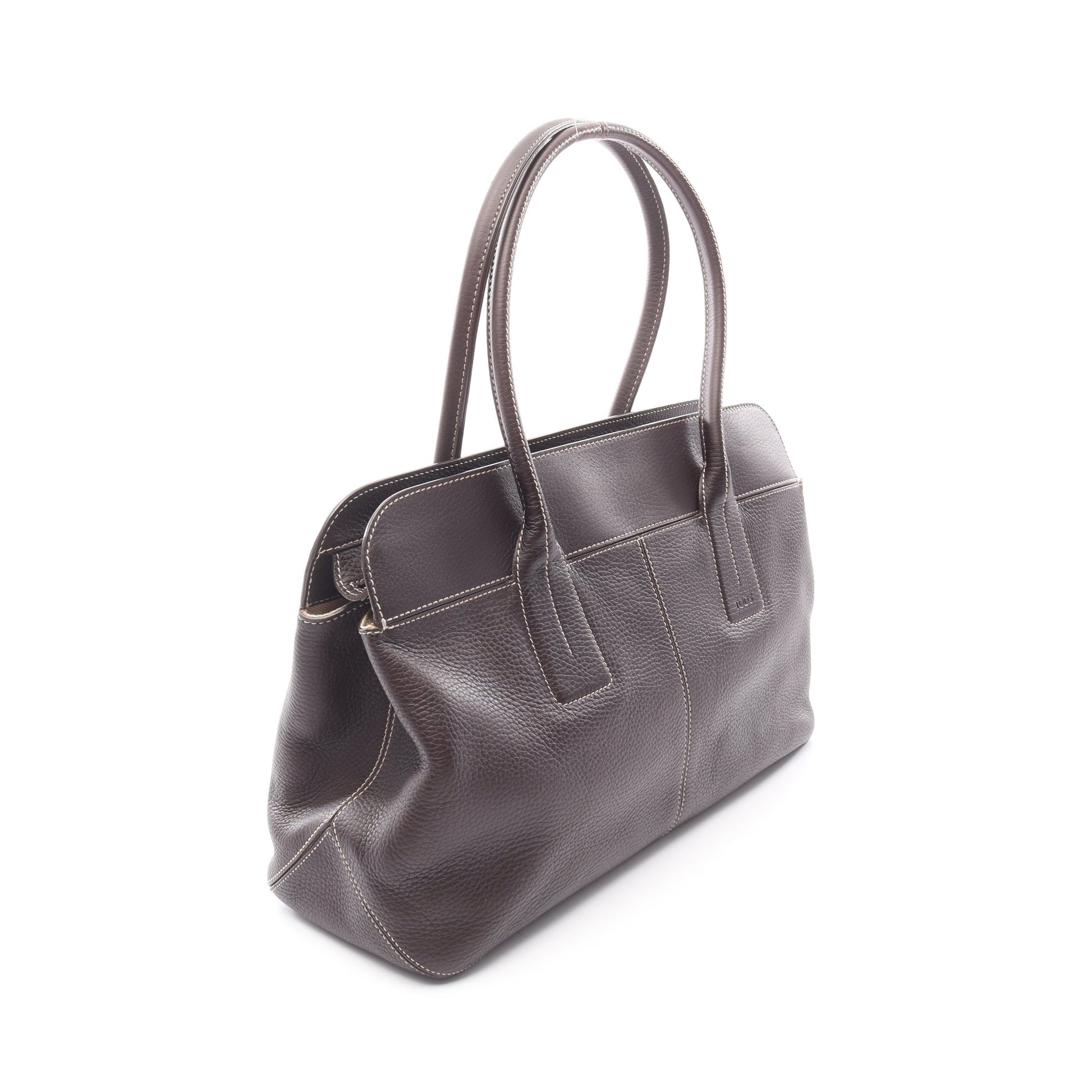 ハンドバッグ トートバッグ レザー ダークブラウン トッズ バッグ TOD'S