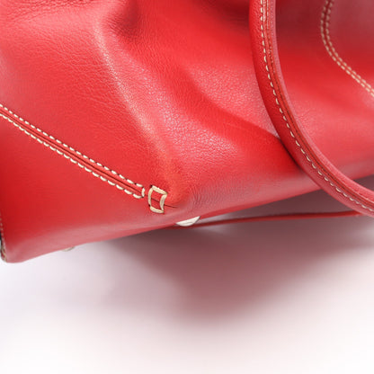 ミニボストンバッグ レザー レッド 2WAY トッズ バッグ TOD'S