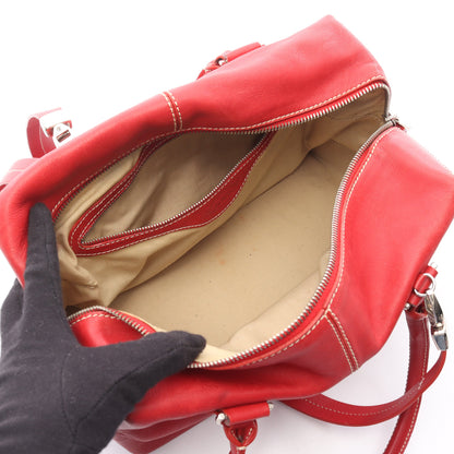 ミニボストンバッグ レザー レッド 2WAY トッズ バッグ TOD'S
