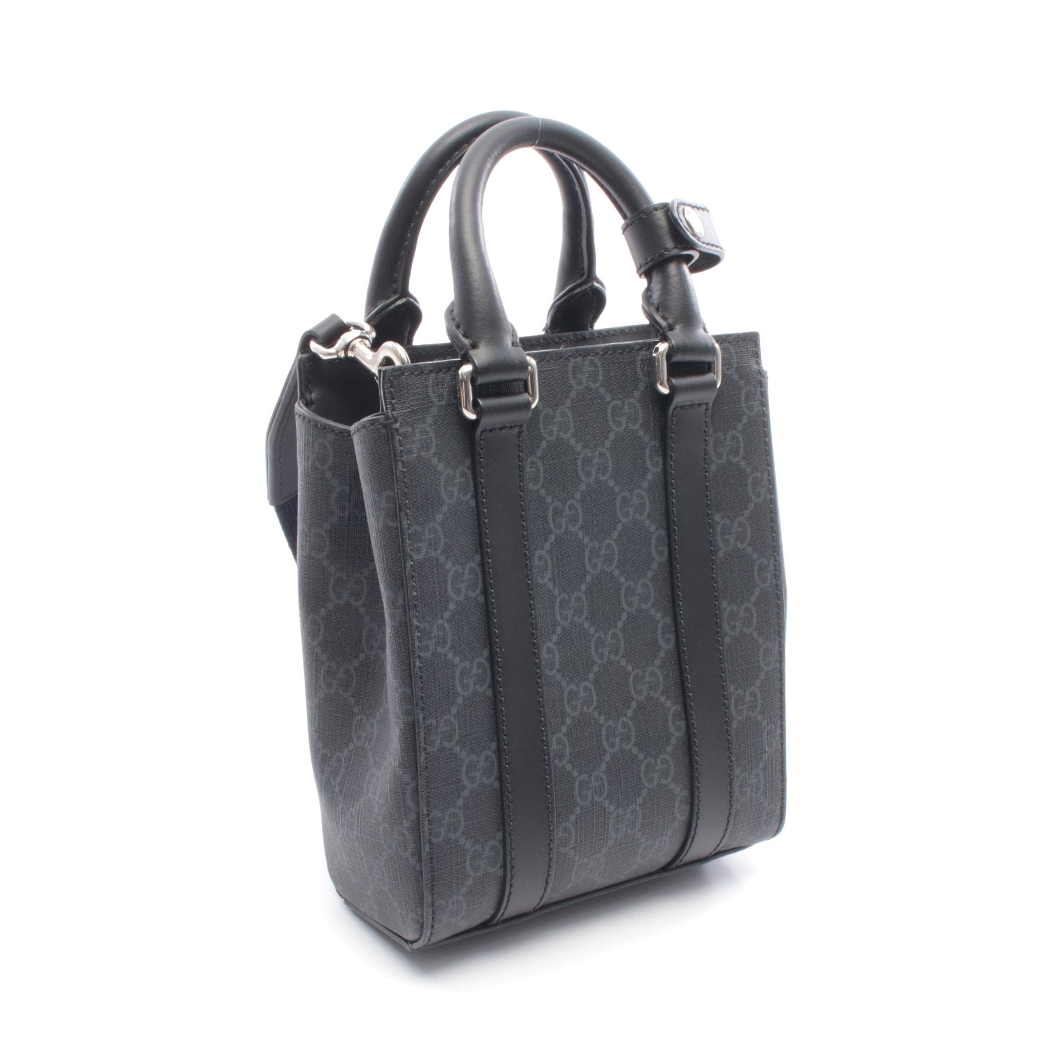 GUCCI グッチ　ブラック系ダークグレー トートバッグ　(価格相談可) 2024186780011.jpg