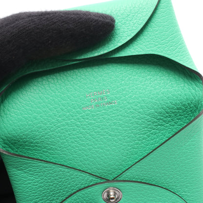 バスティア ヴェールコミック コインケース エバーカラー グリーン シルバー金具 B刻印 エルメス 財布・小物 HERMES