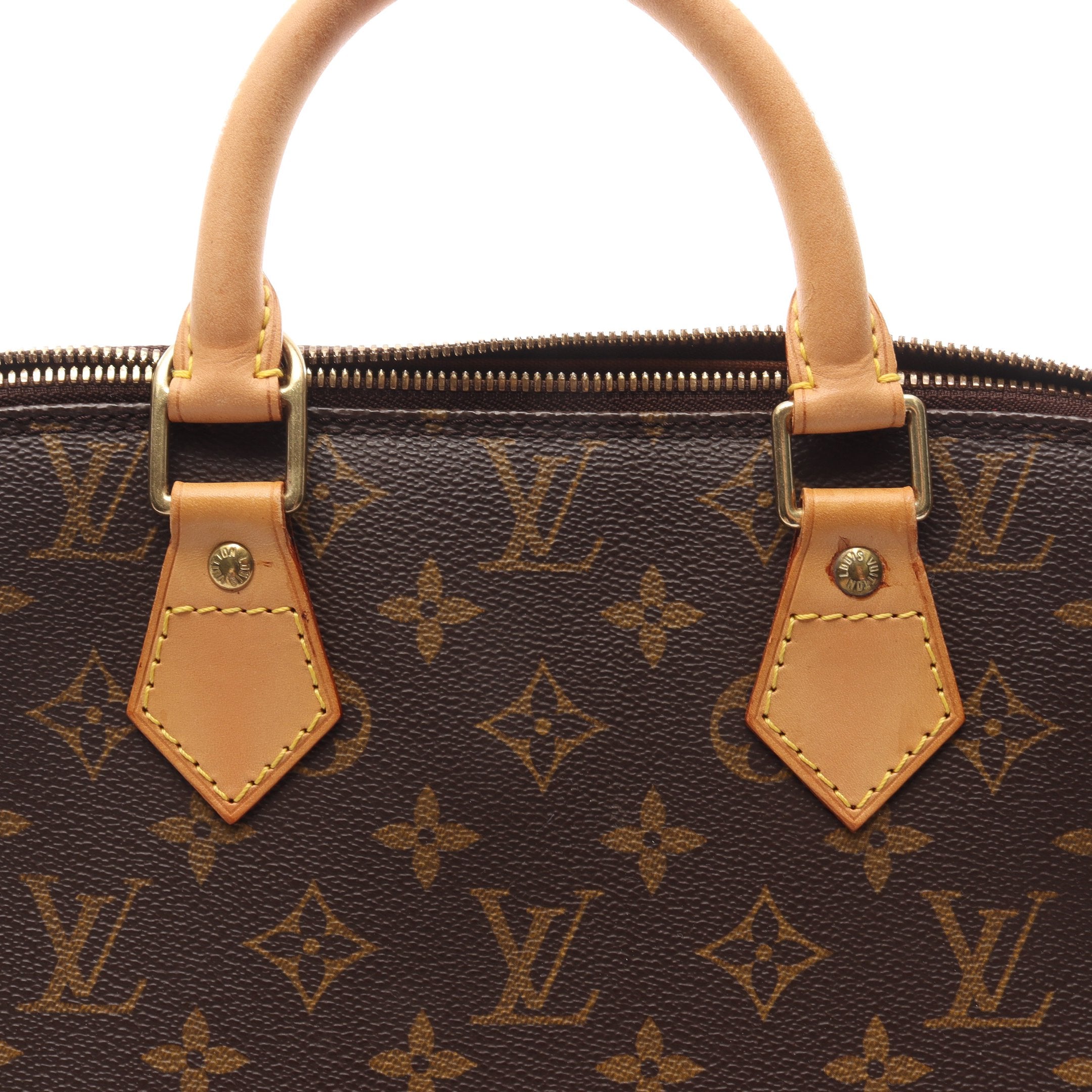 アルマPM モノグラム ハンドバッグ PVC レザー ブラウン ルイヴィトン