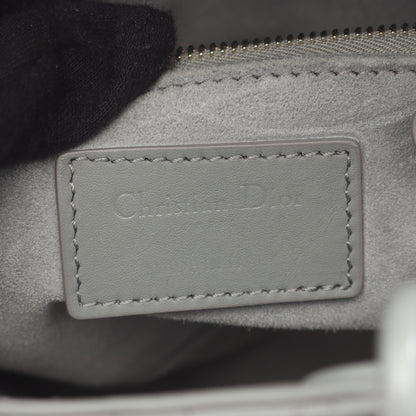 レディディオール スモール カナージュ ハンドバッグ レザー グレー 2WAY クリスチャンディオール バッグ Christian Dior
