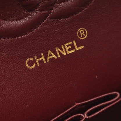 マトラッセ Wフラップ Wチェーンショルダーバッグ ラムスキン ブラック ゴールド金具 シャネル バッグ CHANEL