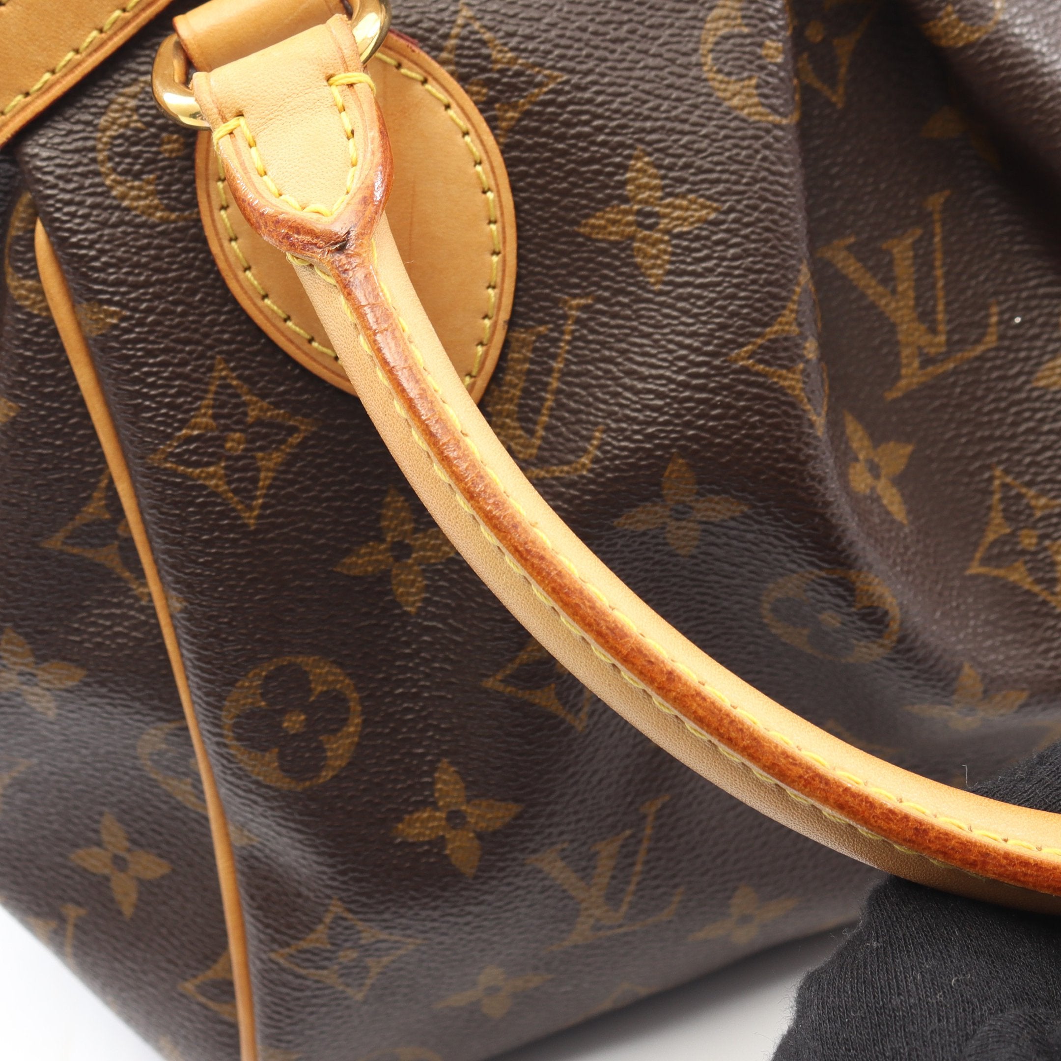 ティヴォリPM モノグラム ハンドバッグ PVC レザー ブラウン ルイ