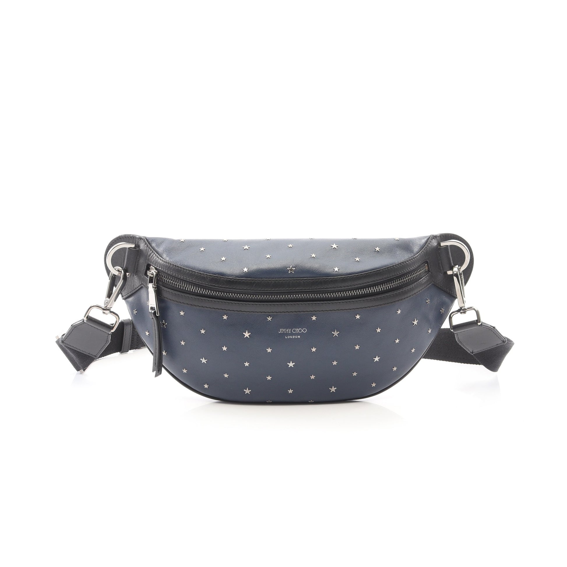 YORK ヨーク ボディバッグ ウエストバッグ レザー ネイビー ブラック スタースタッズ ジミーチュウ バッグ JIMMY CHOO