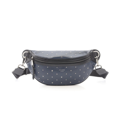 YORK ヨーク ボディバッグ ウエストバッグ レザー ネイビー ブラック スタースタッズ ジミーチュウ バッグ JIMMY CHOO