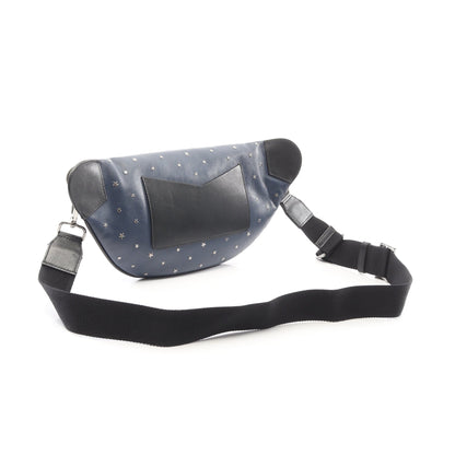 YORK ヨーク ボディバッグ ウエストバッグ レザー ネイビー ブラック スタースタッズ ジミーチュウ バッグ JIMMY CHOO