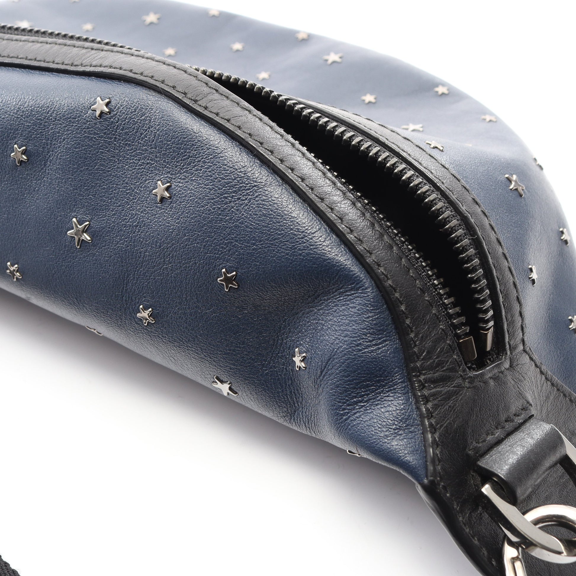 YORK ヨーク ボディバッグ ウエストバッグ レザー ネイビー ブラック スタースタッズ ジミーチュウ バッグ JIMMY CHOO