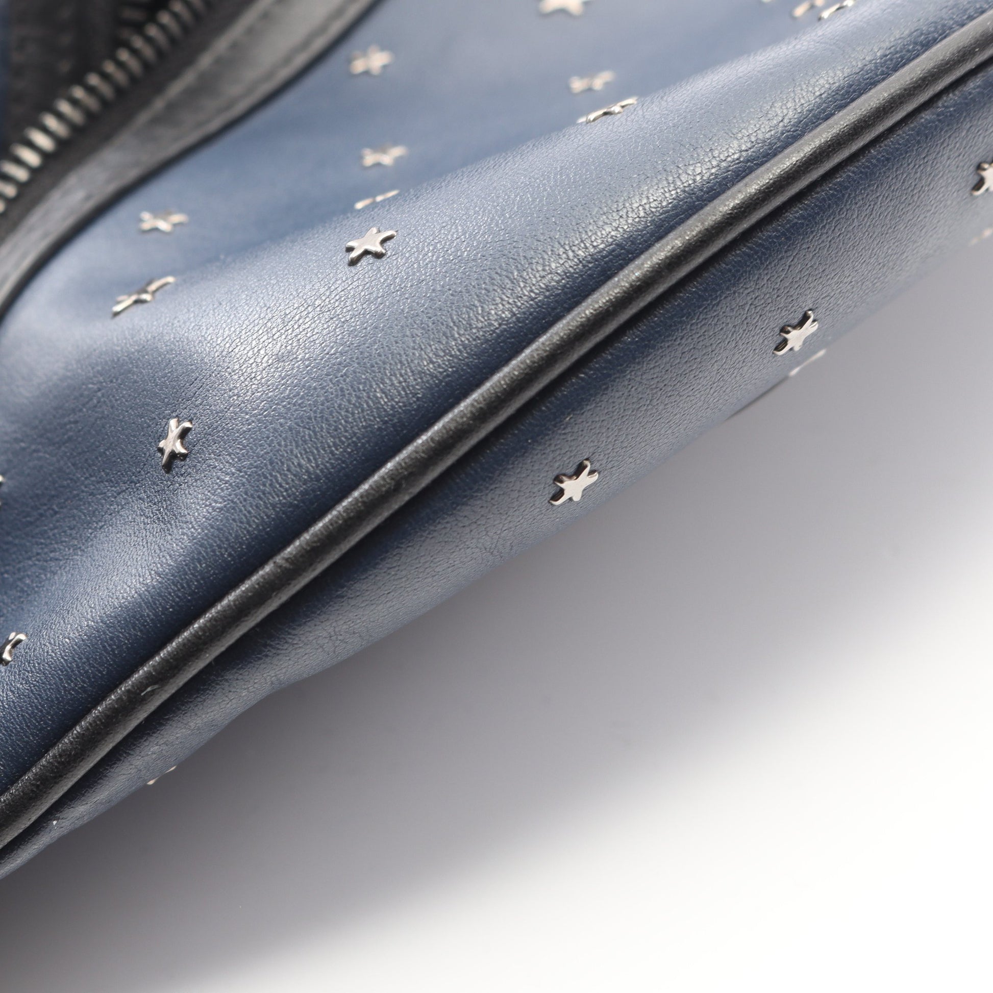 YORK ヨーク ボディバッグ ウエストバッグ レザー ネイビー ブラック スタースタッズ ジミーチュウ バッグ JIMMY CHOO