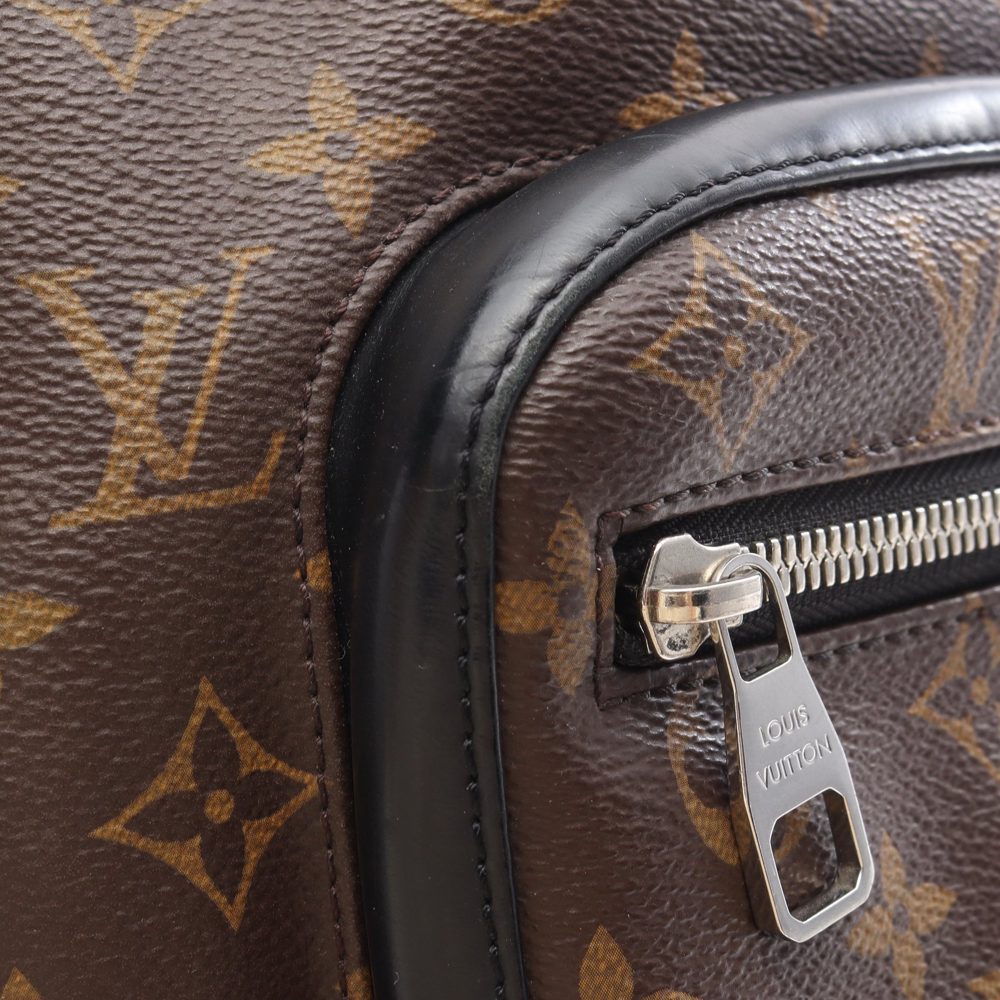 ジョッシュ モノグラムマカサー バックパック リュックサック PVC レザー ブラウン ブラック ルイヴィトン バッグ LOUIS VUITTON