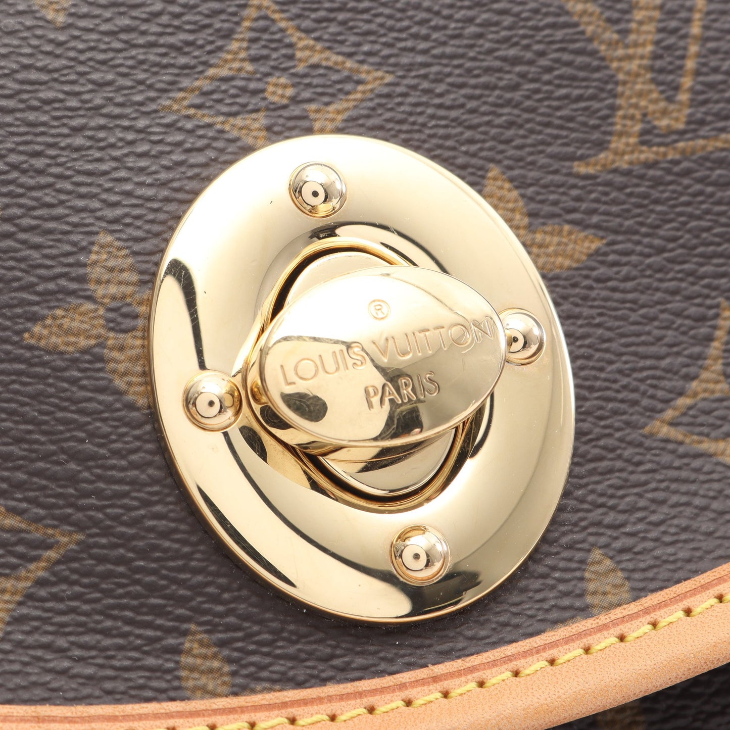 トゥラムGM モノグラム ショルダーバッグ PVC レザー ブラウン ルイヴィトン バッグ LOUIS VUITTON