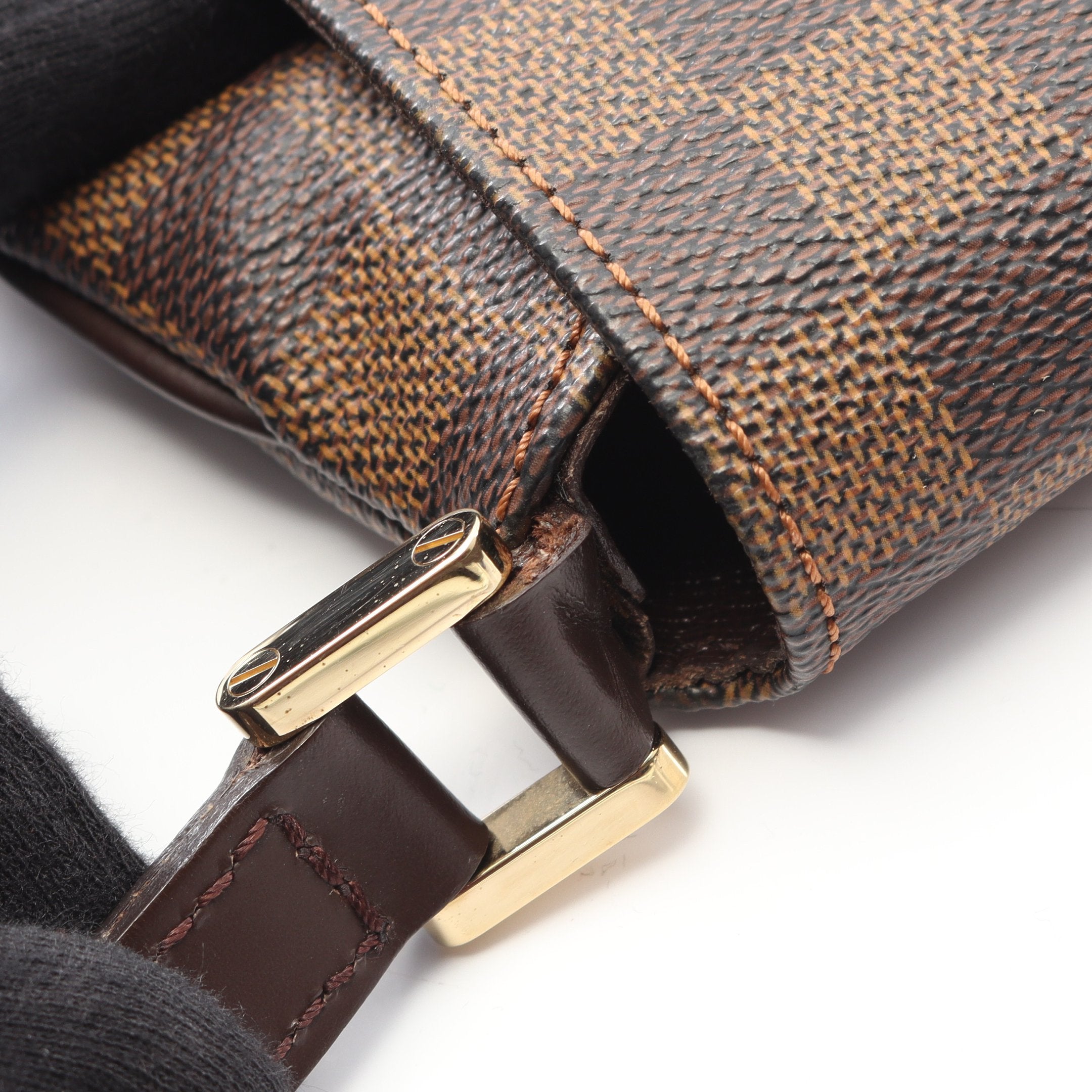 ミュゼットサルサ ロングストラップ ダミエエベヌ ショルダーバッグ