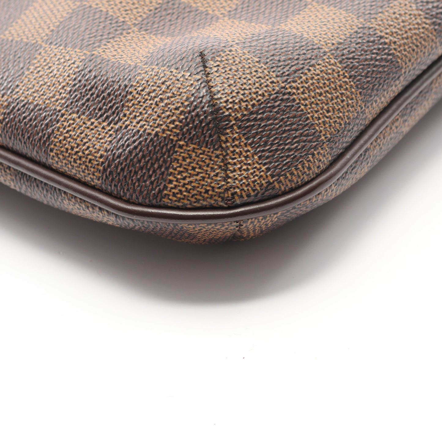 ミュゼットサルサ ロングストラップ ダミエエベヌ ショルダーバッグ PVC レザー ブラウン ルイヴィトン バッグ LOUIS VUITTON