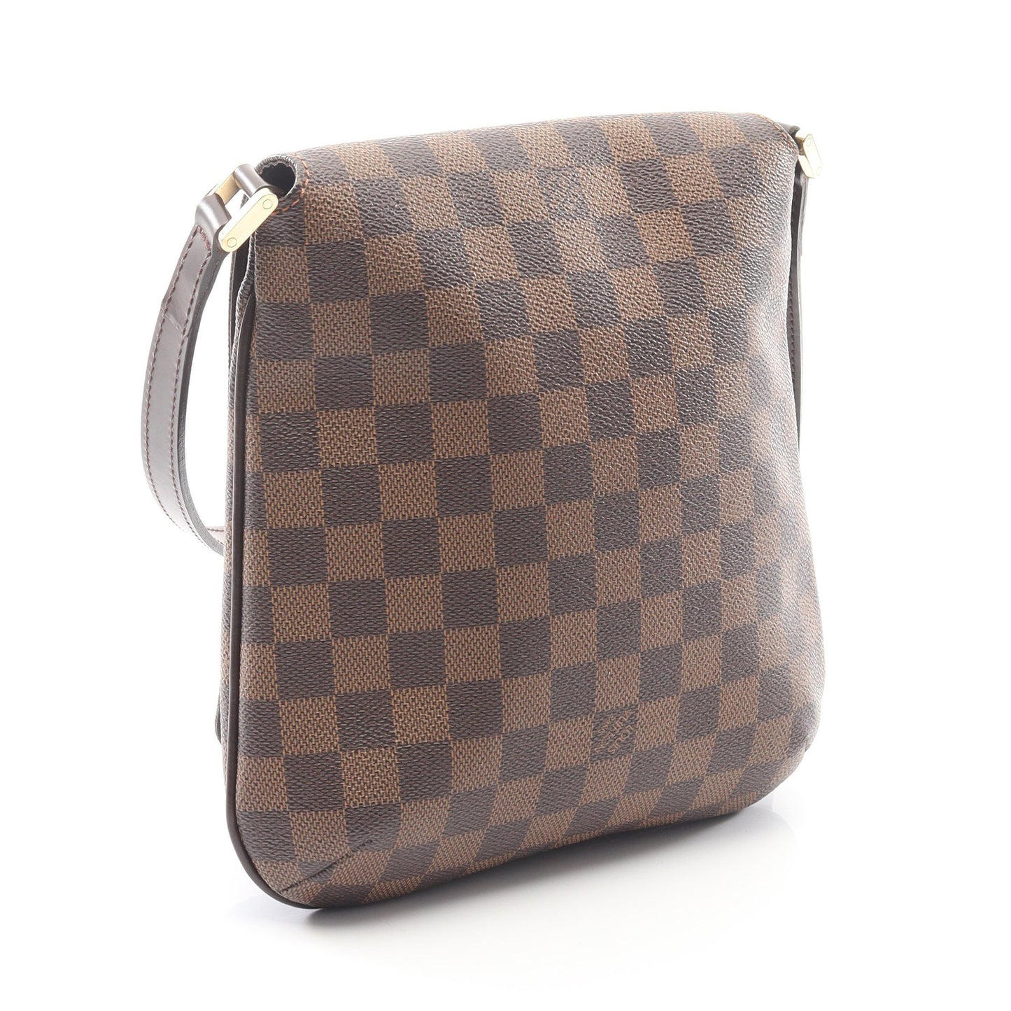 ミュゼットサルサ ロングストラップ ダミエエベヌ ショルダーバッグ PVC レザー ブラウン ルイヴィトン バッグ LOUIS VUITTON