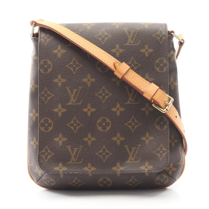 ミュゼットサルサ ショートストラップ モノグラム ショルダーバッグ PVC レザー ブラウン ルイヴィトン バッグ LOUIS VUITTON