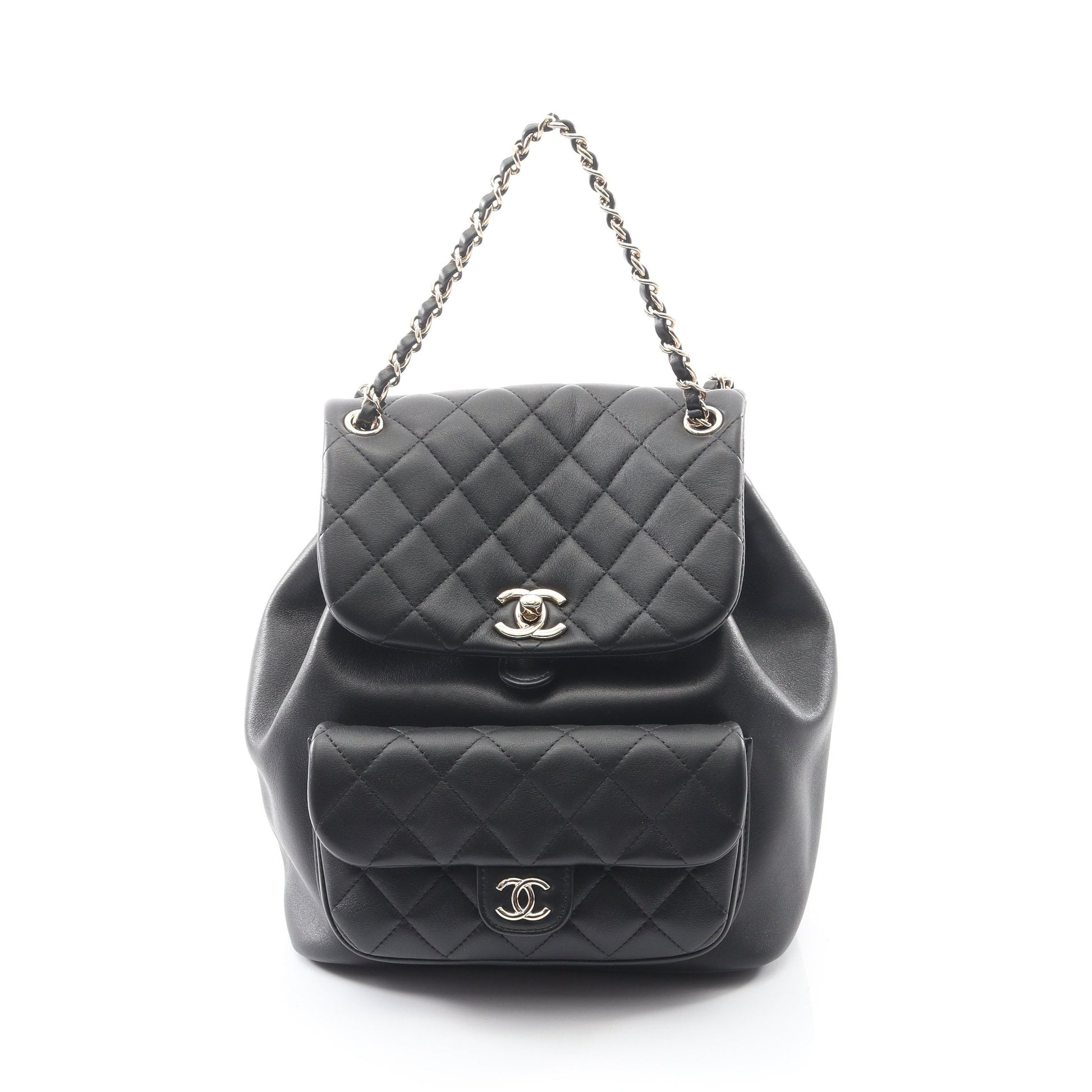 マトラッセ バックパック リュックサック ラムスキン ブラック ゴールド金具 シャネル バッグ CHANEL