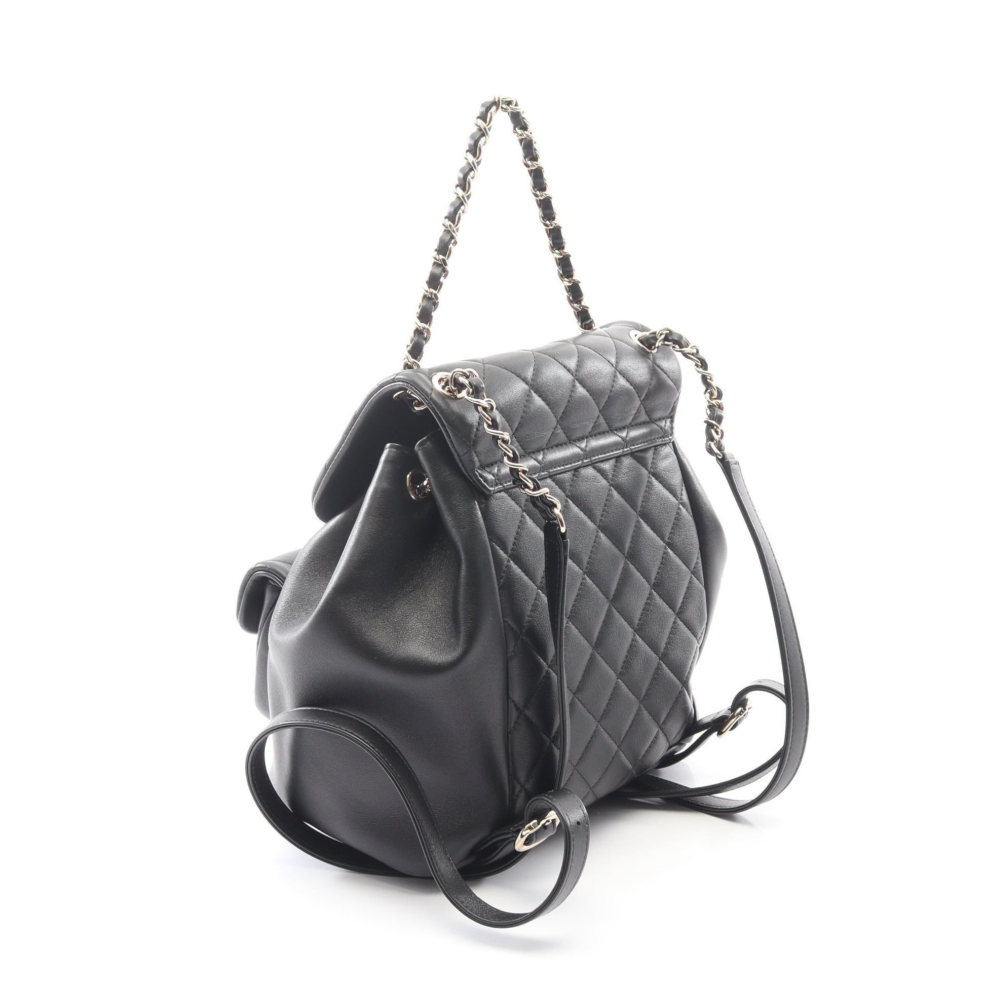 マトラッセ バックパック リュックサック ラムスキン ブラック ゴールド金具 シャネル バッグ CHANEL