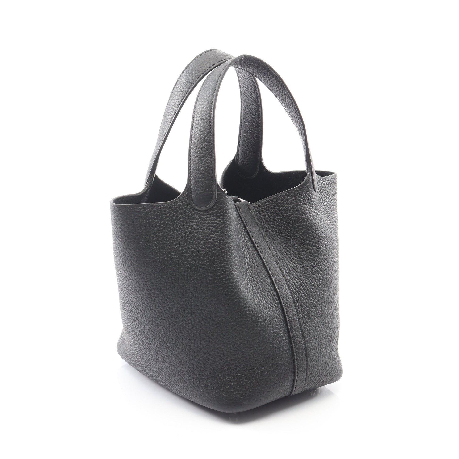 ピコタンロックPM ハンドバッグ トリヨンクレマンス ブラック シルバー金具 K刻印 エルメス バッグ HERMES