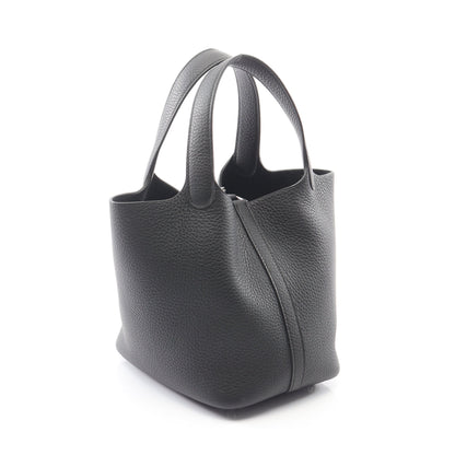 ピコタンロックPM ハンドバッグ トリヨンクレマンス ブラック シルバー金具 K刻印 エルメス バッグ HERMES